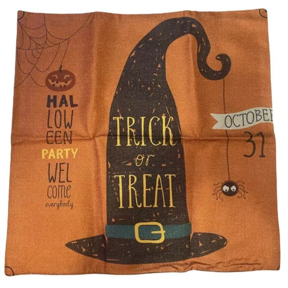 Set of 4 Halloween Throw Pillow Case 18